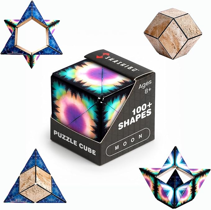Shashibo DODECA Magnetic Puzzle Cube, Stress Relief Fidget Toy | 100+ Possible Shapes, Sensory Fidget Toy For Adults & Kids, Fun Shape Shifting Puzzle Box For All Ages