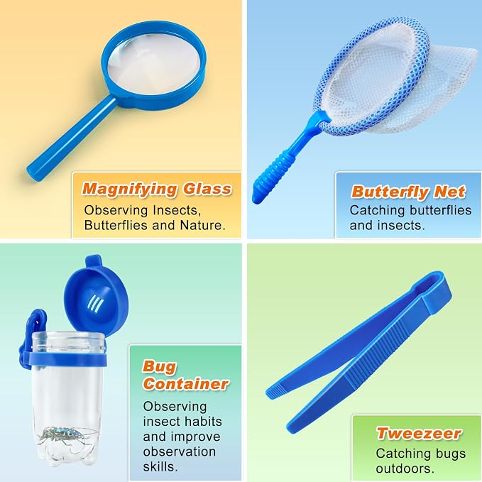 YOPINSAND Kids Explorer Kit & Bug Catcher Kit, Kids Outdoor Exploration Set | Camping Gear with Vest & Hat, Ideal Outdoor Camping Adventure Toys for Ages 3 4 5 6 7 8 Boys Girls