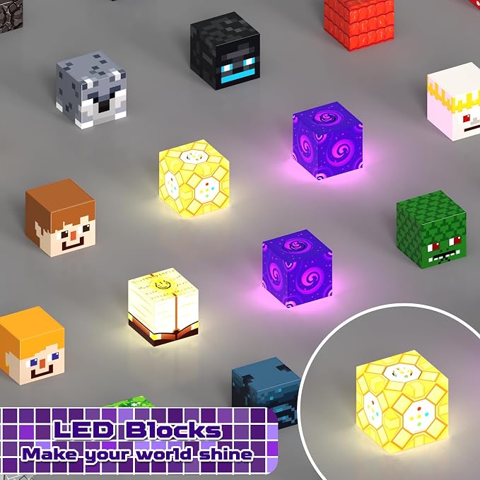 200 PCS Magnetic Blocks - Light Up Magnetic Building Blocks for Kids, Magnet Cubes Stacking for Boys Girls, STEM Montessori Sensory Toys Ages 3 4 5 6 7 8 9 10 11 12 13 Birthday Gifts