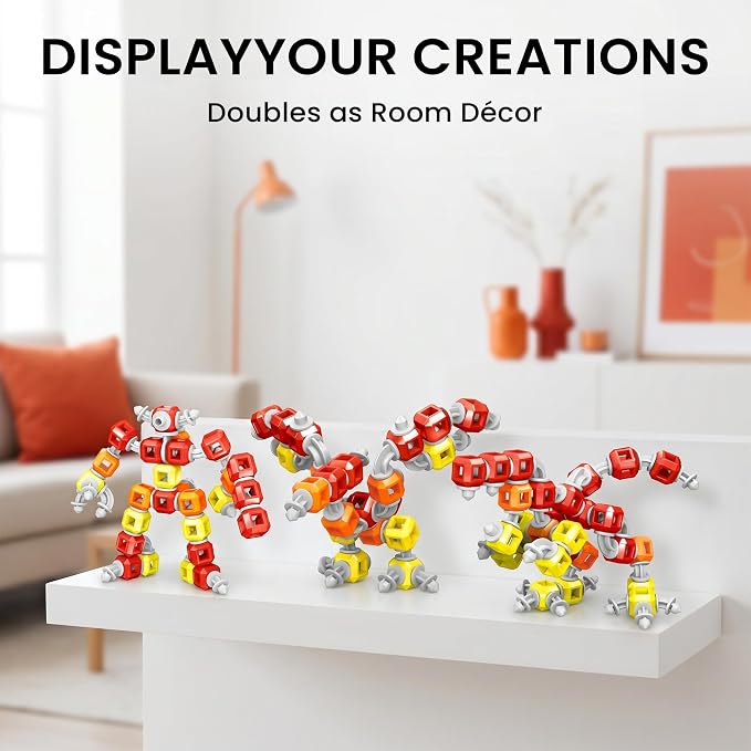 Creative 3-in-1 Insect Robot STEM Building Toys for Kids Ages 4-8 | 72 Pieces Blocks, Supports Repeated Disassembly & Free Building, Easy to Carry for On-the-Go Play, Gift-Ready Packaging