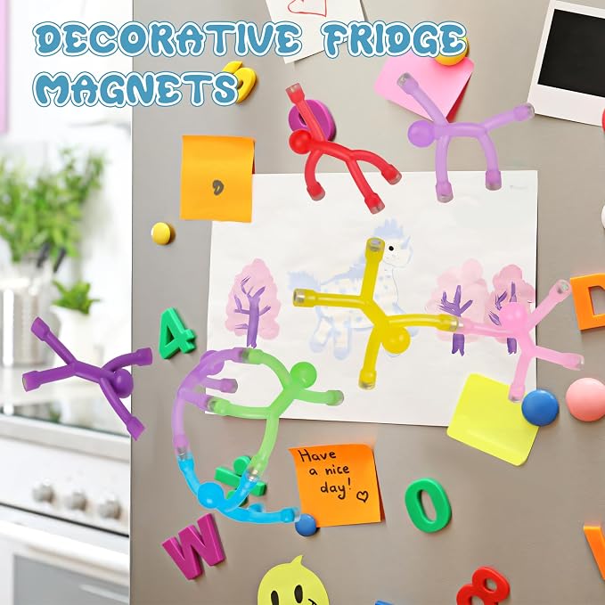 30Pcs Magnet Men, Magnetic Travel Toys, Cute Fidget Toys for Kids | Fun Magnet Airplane Car Road Trip Toddlers Activities Essential, Magnetic People Building Figures Decorative Gifts Stuffers