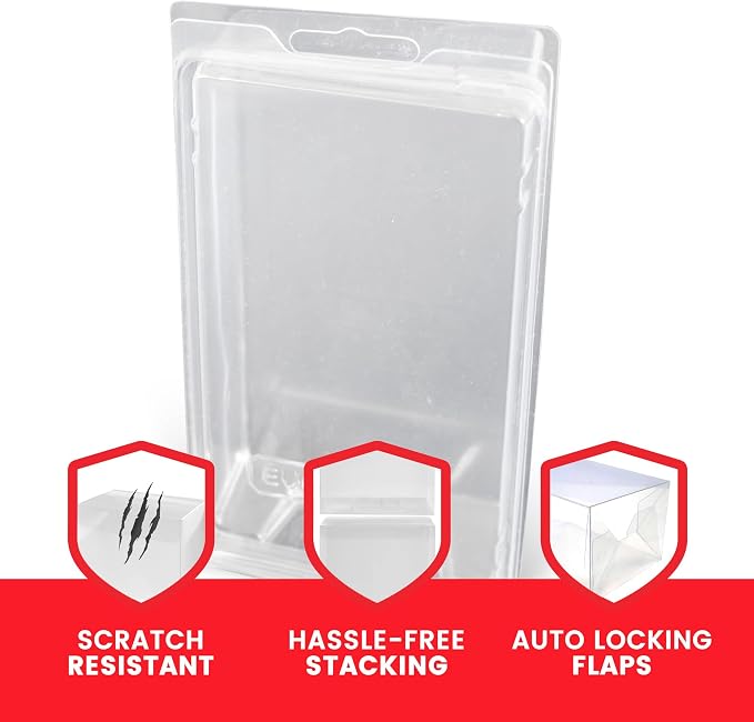 Action Figure Display Case Protector - Blister Clamshell for 6 in Loose Action Figures 25 Pack - Clear APET Plastic - Fits Star Wars, Marvel, G.I. Joe - Holes for Peg Boards - Durable Display Case