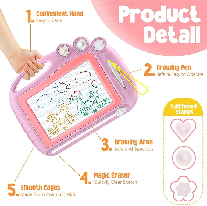 Magnetic Drawing Board for Boys Girls, Drawing Board, Birthday Easter Christmas Hallowee Toy Gifts for Boys and Girls