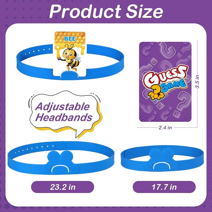 Headbands Game for Kids – Guessing Board Game to Boost Vocabulary | Critical Thinking, and Social Skills – Quick Question Family Game Night for 2–4 Players – Travel-Friendly Fun (Mixed Theme)