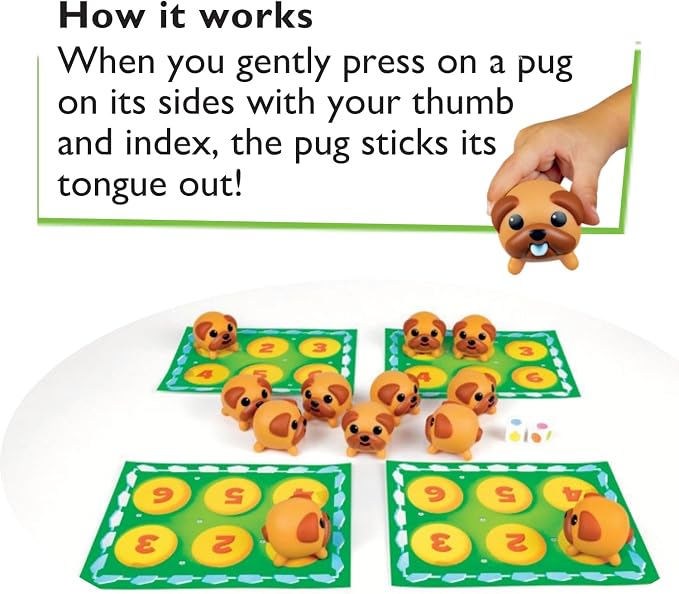 Tongues Out! The Squishy, Squeezy Preschool and Children Game - Educational Puppy Fidget Memory Color Matching Fun by Blue Orange Games - 2-4 Players for Ages 4+