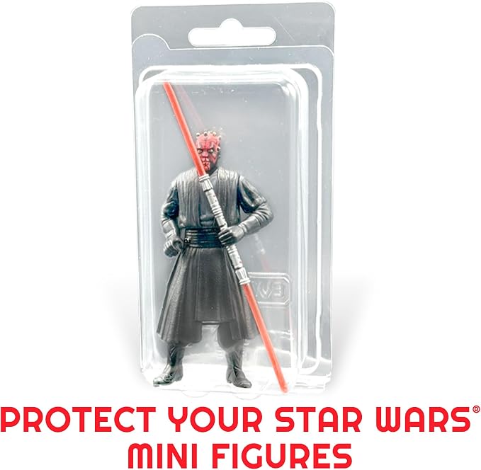 EVORETRO Action Figure Display Case, 3.75in Protective Clamshell, 35 Pack | Compatible with GI Joe, Star Wars, MOTU, Marvel | Pegboard-Ready Holes | Crystal-Clear APET | Storage Box for Loose Figures