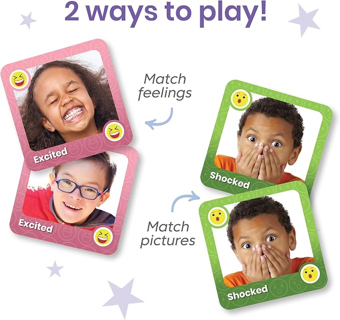 hand2mind Express Your Feelings Memory Match Game, Emotion Cards | Matching Game, Emotional Intelligence, Social Emotional Learning Activities, Social Skills Games