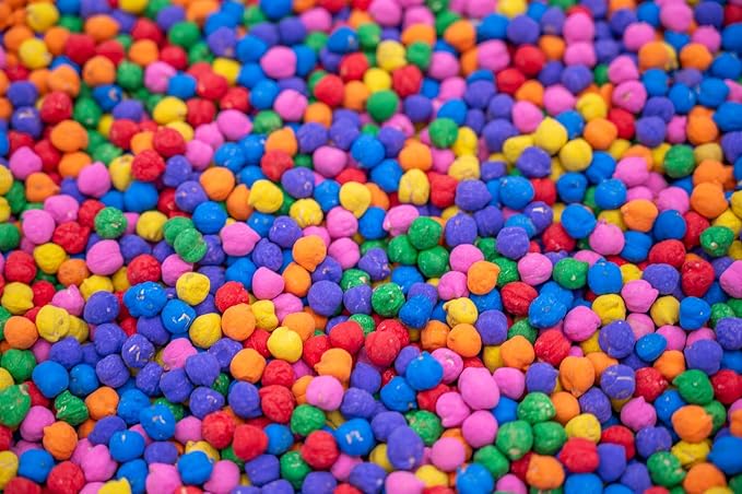 Colored Chickpeas for Sensory Play and Sensory Bins - Many Different Seasonal Colors (4 Cups, Rainbow)