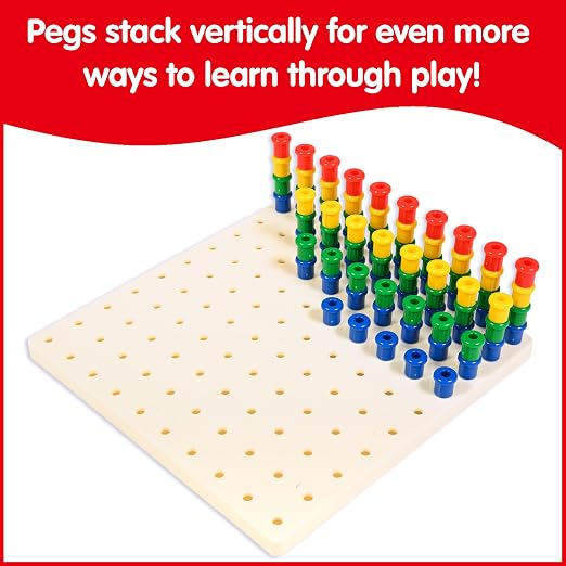 edxeducation Pegs and Peg Board Set, 1,000 Pegs and 5 Boards | Classroom and Occupational Therapy Resource, Fine Motor Skills Toy for Kids