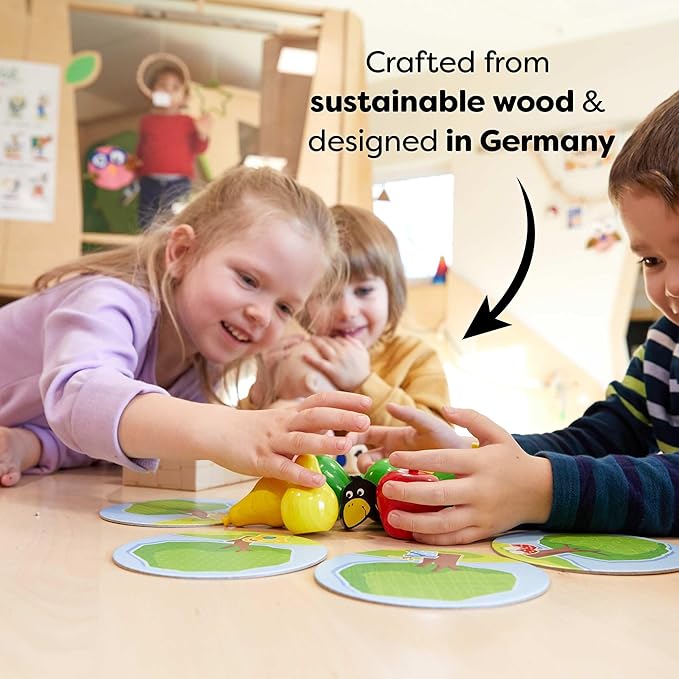 HABA My Very First Games - First Orchard Toddler Game - My First Orchard Game, Cooperative Toddler Board Games for 2 Year Olds - Made in Germany | This cooperative learning game is perfect for preschool, family game night, toddler activities, and educa...