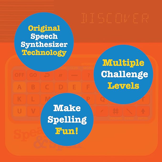 Speak & Spell Educational Learning Toy, Spelling Games, 80s Retro Handheld | Educational Learning Toy, Spelling Games, 80s Retro Handheld, Autism Toys