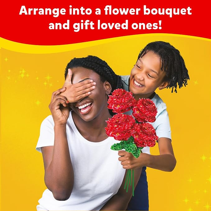 Skillmatics Poke-in Art – Rose Bouquet, Wood Craft Kit, Gift for Kids | Mess-Free, DIY Room Decor, Fine Motor Skills, Pretend Play, Screen-Free Travel Activity, Girls & Boys Ages 4, 5, 6, 7, 8, 9