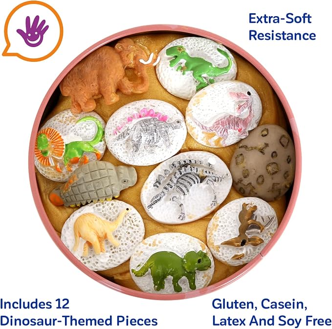Fun & Function The Original Discovery Putty - Therapy Putty for Kids w/Hidden Dinosaur Pieces - Dino Dig Set for Kids with Special Needs