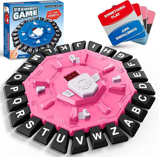 Word Game Family Board Game with Digital Display Timer for Kids and Adults | Fast-Paced 24-Letter Word Game with 2 Modes & 35 Cards for Family Game Nights and Parties, Ages 3 & Up, 2-8 Players