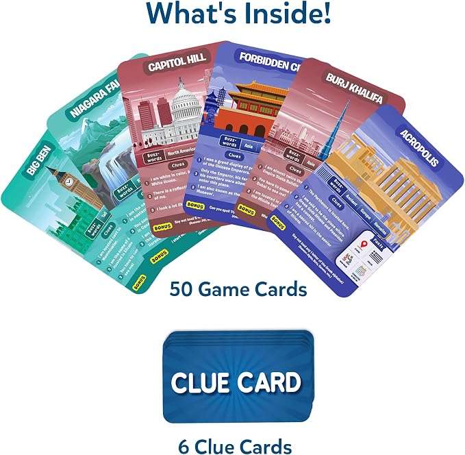 Skillmatics Guess in 10 Legendary Landmarks – Educational Travel Toy | For Boys, Girls & Kids Who Love Card Games, Geography, History & Trivia, Gift for Ages 8, 9, 10 & Up
