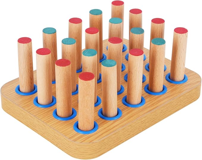 Wooden Pegboard for Occupational Therapy to Finger Dexterity | Occupational Therapy Tools, Hand Therapy Equipment Hand Therapy Peg Board to Improve Finger Dexterity