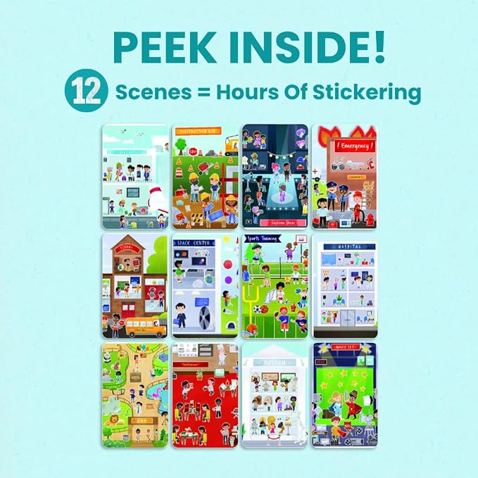 Cupkin When I Grow Up Coloring & Sticker Activity Book | 500+ Stickers | Spiral-bound kids craft format with 12 scenes, 12 art pages, side-by-side viewing, and an easy-peel design for ages 2–8