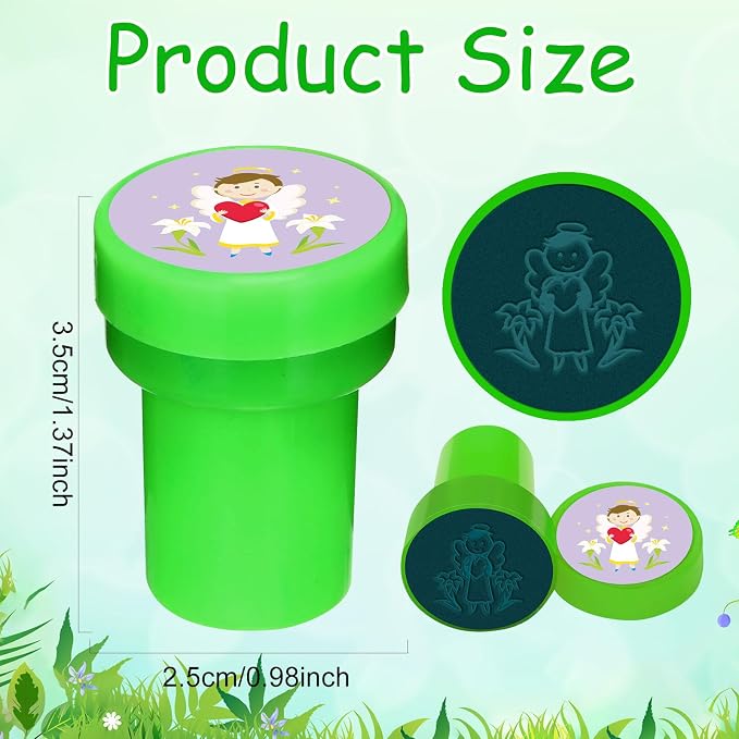 Cinrobiye 24 Pcs Christian Stampers Party Favor Set, Cute Bible Verse Stamps for Kids Sunday School, Church Classroom Rewards, Faith Based Gifts, Goody Bag Fillers, Religious Party Supplies