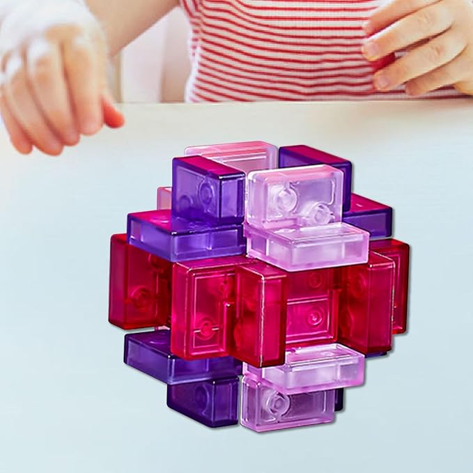 Simhoa IQ Challenge Puzzle Set, 7x7x7cm, Engaging Mind Games for All, Style G