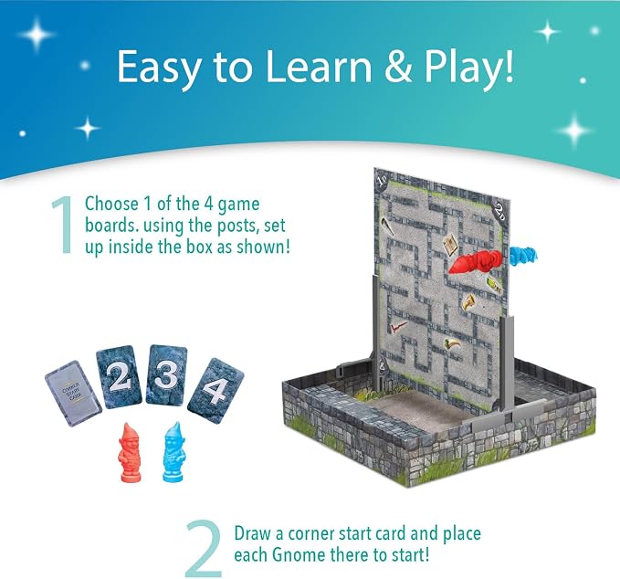 Peaceable Kingdom Gnomes at Night A Cooperative Maze Game for 2 to 4 Kids Ages 6+