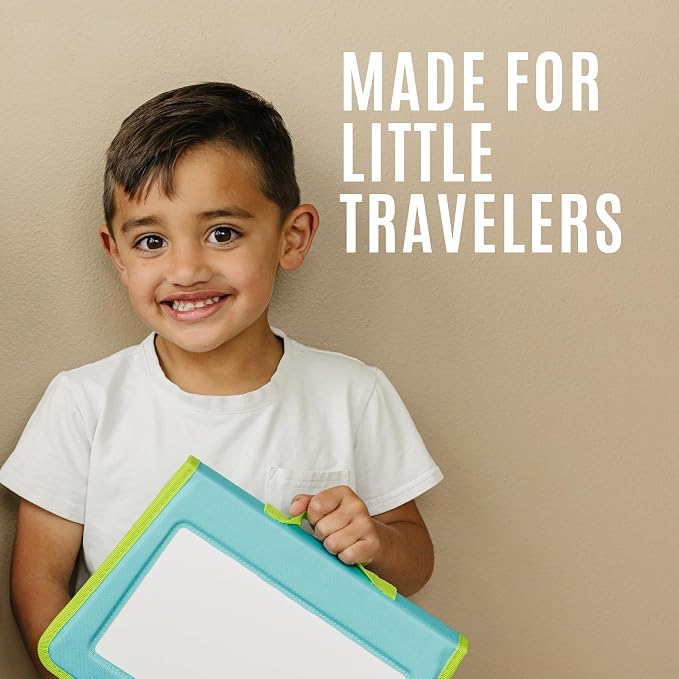 Totebook Kids Travel Activity Kit with Tethered Dry Erase Markers - Mess Free Car & Plane Activities for Toddlers Ages 4-6, Reusable Stickers, Mazes, Search and Find (Jungle Theme)