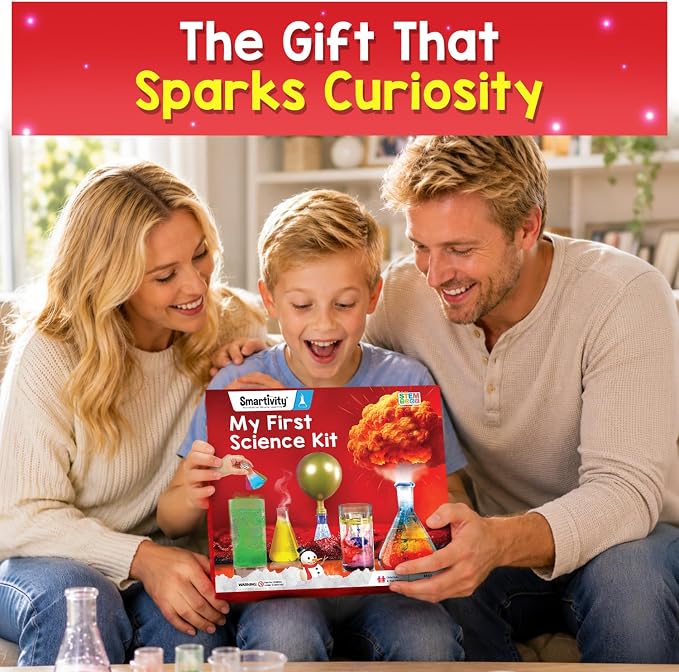 Smartivity My First Science Experiment Kit for Kids 6-14 Years | 50+ Amazing Science Experiments | Educational STEM Toy | Birthday Gift for Boys & Girls Ages 6,7,8,9,10,11,12,13,14
