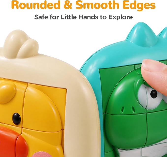 iPlay, iLearn Toddler Slide Puzzle Game, Logic Puzzle Toys for Kids Age 5-7 | Educational Learning STEM Animal Toys, Fun Travel Handheld Activity, Roadtrip Birthday Gift for 3 4 6-8 Yr Child Boys Girls
