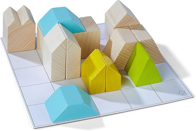HABA Wooden Building Blocks STEM Toy, Logical Master Builder Montessori Toys with 26 Building Blocks & 16 Challenge Cards, Puzzle Game for Kids for Ages 5+, Made in Germany