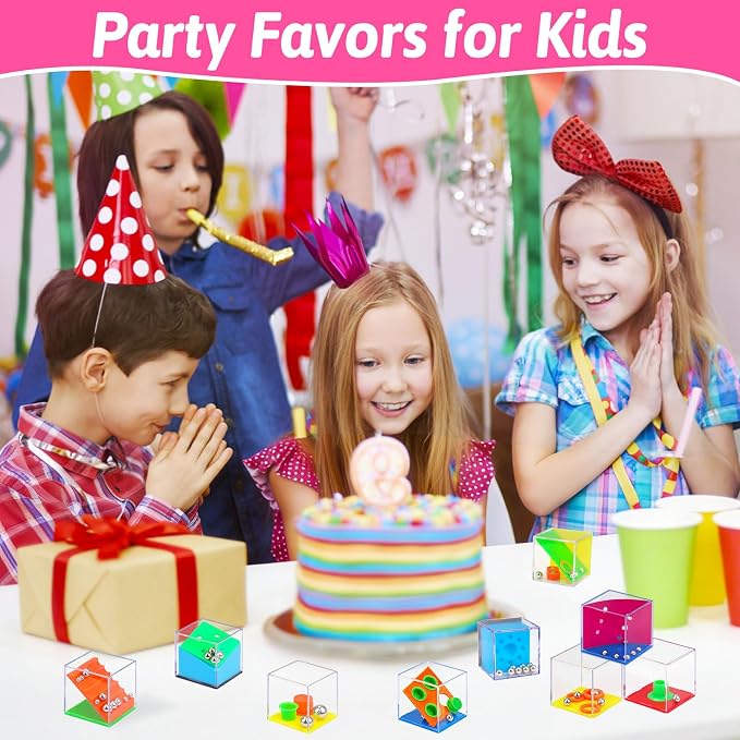 24PCS Brain Teaser Puzzles Cubes Party Favors Bulk for Kids 4-8 8-12 Birthday Summer Goodie Treat Bag Stuffers Classroom Treasure Chest Carnival Prizes Box Toys Pinata Filler End of Year Student Gift