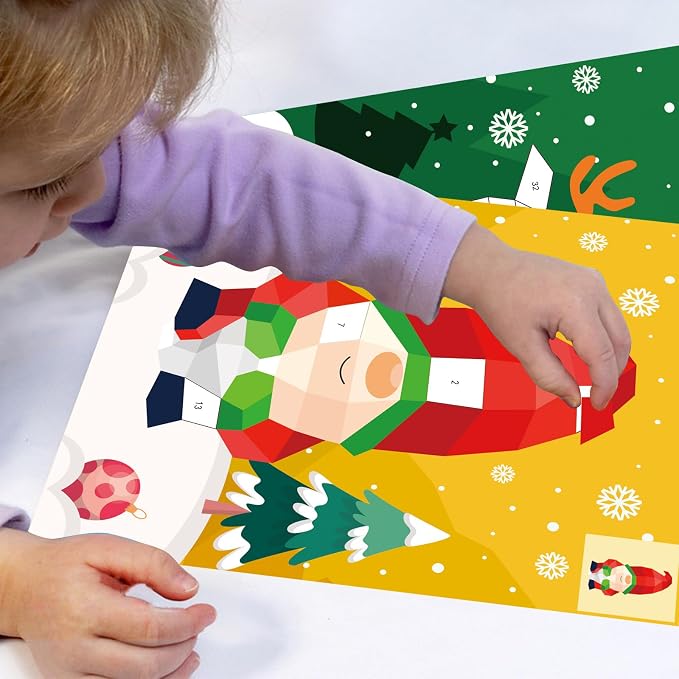 TBEEJ 2PCS Christmas’s Day Crafts for Kids Ages 4-8 Sticker Paint Books Gift Party Create 20 Pictures?Sticker Sheets are Separate?