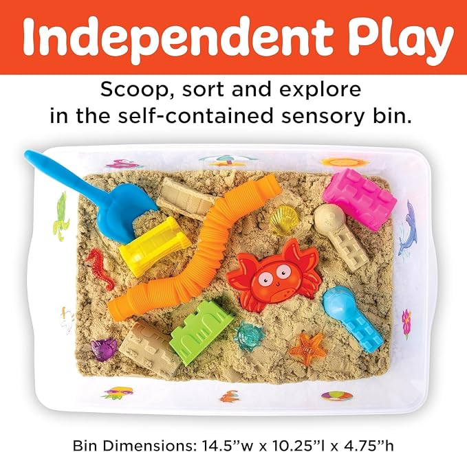 Creativity for Kids Sensory Bin: Beach - Toddler and Preschool Toys, Sensory Box with Toys for Toddlers, Kids Gifts for Toddler Boys and Girls (Ages 3+)