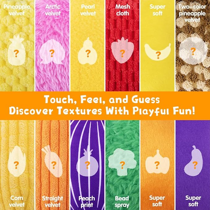 12-Pack Sensory Bean Bag for Kids,Montessori Textured Tactile Baby Toys Set,Sensory Toys for Autistic Children&Toddlers,Learning &Fine Motor Skill Developmental Play Gift Stress Relief for Autism