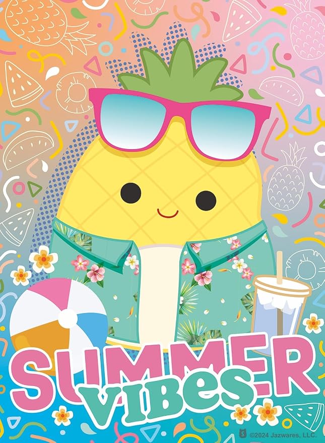 Buffalo Games - 100 Piece Squishmallows Jigsaw Puzzle for Kids Ages 6+ | Officially Licensed, Made in the USA, Recycled Board, Poster Included, 15 in x 11 in, Giftable
