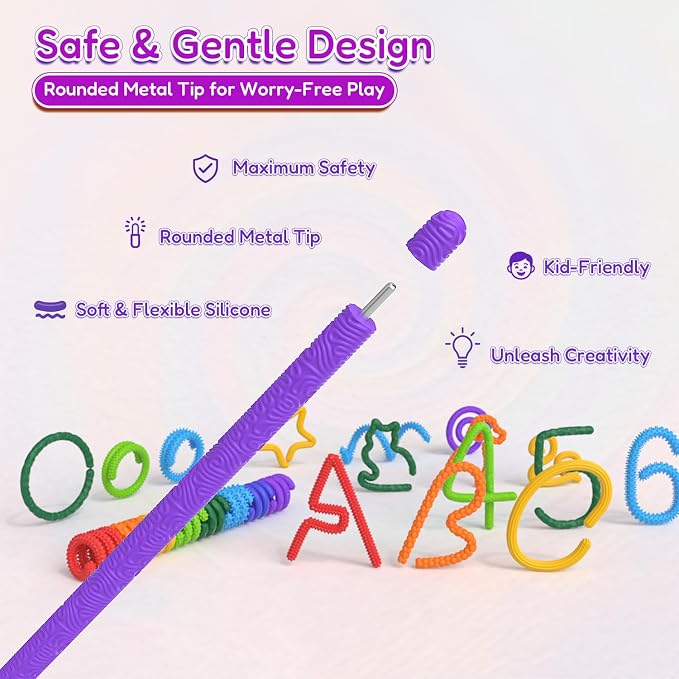 Sensory Autism Toys for Kids - 8Pcs Textured Stretchy Sensory Fidget Toys for Stress Anxiety - Sensory Toys Special Needs for Autistic Autism Children Toddlers Girls Boys, Classroom & Travel