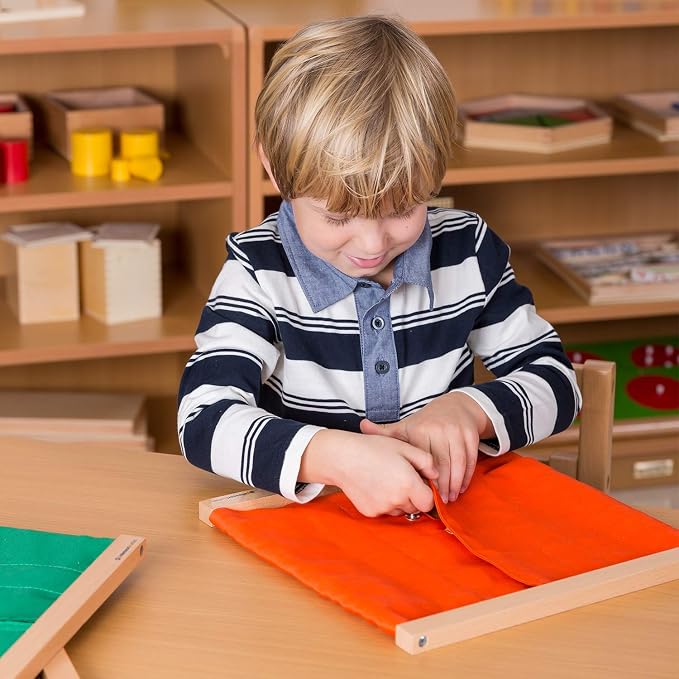 Snapping Frame | Practical Life Skill Tool for Toddlers & Preschoolers | Learn to Snap Clothes, Develop Fine Motor Skills & Independence (Ages 3-6)