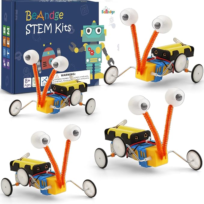 4 Set Bulk Craft Robot Kits for Kids, STEM Building Toys for ages 6-8 8-13 | STEM Robotics Science Kits for 1st 2nd 3rd Grade, Classroom Activities Projects Toys Gifts for 6 7 8 9 10 12 13 Year Old