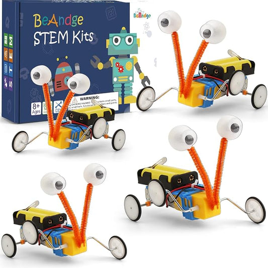 4 Set Bulk Craft Robot Kits for Kids, STEM Building Toys for ages 6-8 8-13 | STEM Robotics Science Kits for 1st 2nd 3rd Grade, Classroom Activities Projects Toys Gifts for 6 7 8 9 10 12 13 Year Old