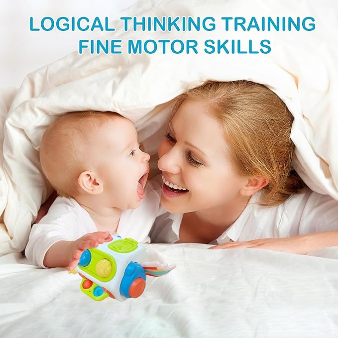 Busy Cube Travel Toy for Toddlers, Fine Motor Montessori Activity Toy | Keeps little hands busy with 10 engaging activities that build confidence through everyday discovery.