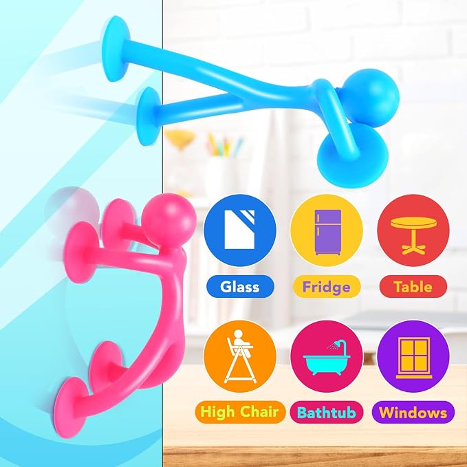 OleOletOy Fidget Toys Bulk for Kids: 42 Pack Small Suction Cup Sensory Toys for Autism Calming - Fidgets for Student Classroom Prizes Party Favors - Travel Essentials Road Trip Activities