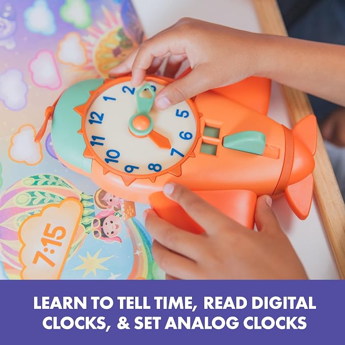 Educational Insights Time to Fly - Preschool Board Games that Teach How To Tell Time, Toy Learning Clock for Kids, Educational Board Games for Kids 4-6, Learn to Read Digital and Analog Clocks
