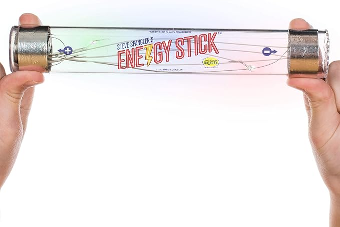 Steve Spangler Science Energy Stick, Learn About Electricity - 1 Piece | For School & Homeschool, Fun Science Kit, Learn About Electricity, Conduction, Open & Closed Circuits and Insulators