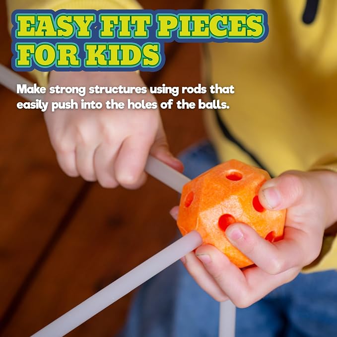 KiddyPlay Mega Forts - 130 Piece Fort Building Kit for Kids | Glow in the Dark DIY Fort Making Kit - Build a Fort Building Kit - STEM Building Toys For Kids