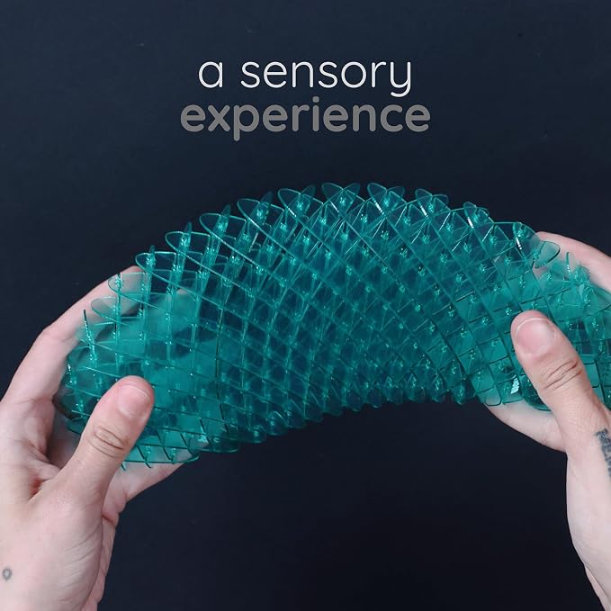Morf Worm 3D Sensory Figgy Fidget Toy, Cyan, Large | Quiet Fidget Toy: Sensory toy for focus and stress relief; satisfying tactile play for classrooms, desks, and travel