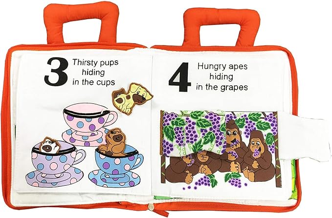 Pockets of Learning Personalized Count and Seek Child's First Counting Quiet Book Engaging Activity Busy Book for Toddlers and Children | Interactive Discover and Learn | Sensory Educational Toy