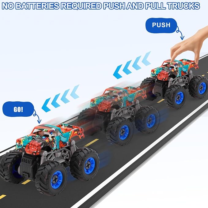 Take Apart Monster Truck STEM Toys for 3-8 Year Old Boys Girls,Educational Building Toys with Electric Drill & Storage Box Gift Birthday Christmas for Boys Girls Kids Toddlers