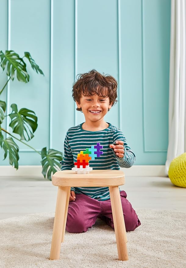 Plus-Plus - BIG Rainbow Tube 15 Pieces - Creative Educational Game for Children 1 Year+ - Fun Activity, Colorful Construction, Educational Gift