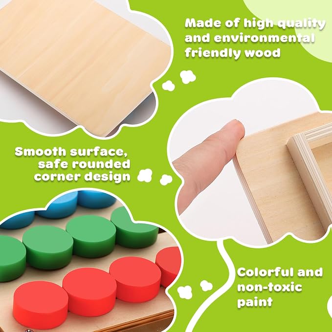 V-Opitos Color Matching Puzzle, Montessori Brain Teaser for Kids Ages 3-7 (Pack of 2)