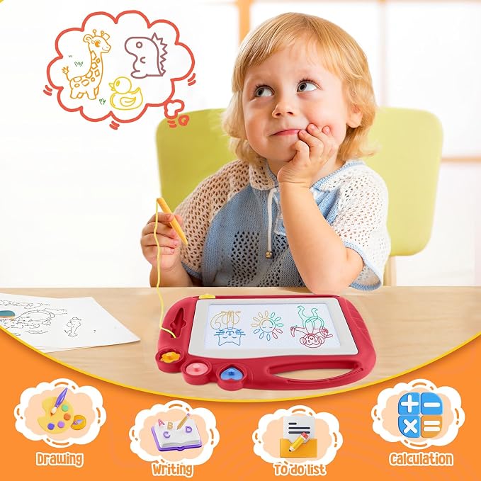 Magnetic Drawing Board, Toddler Toys for Age 3 Boys Girls, Toddler Drawing Board, Birthday Easter Christmas Halloween Kids Toy Gifts for Boys and Girls