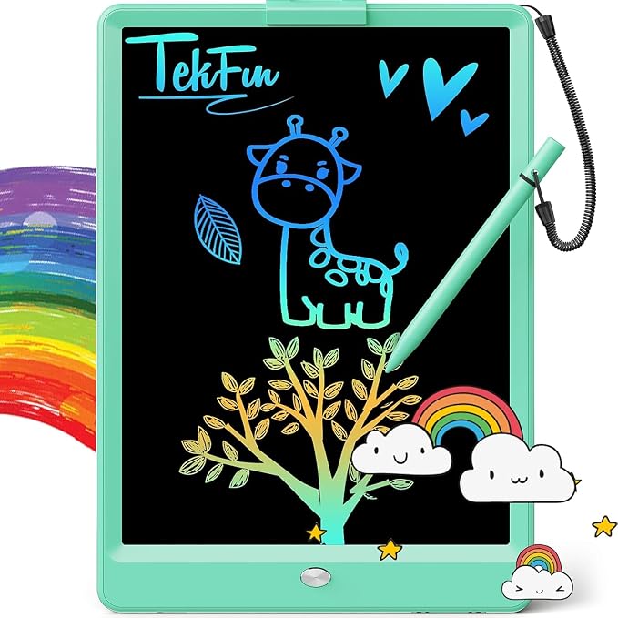 LCD Writing Tablet for Kids, 10-inch Coloring Drawing Pad, Mess Free Doodle Board, Airplane Travel Toys for Boys and Toddlers, Gifts for 3 4 5 6 7 8 Year Old Girls(Green)