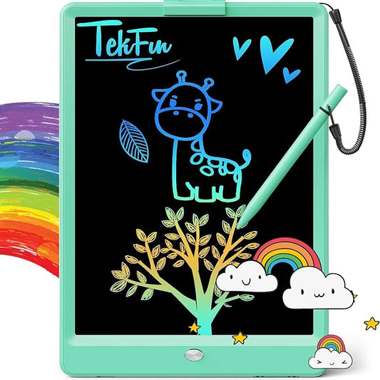 LCD Writing Tablet for Kids, 10-inch Coloring Drawing Pad, Mess Free Doodle Board, Airplane Travel Toys for Boys and Toddlers, Gifts for 3 4 5 6 7 8 Year Old Girls(Green)